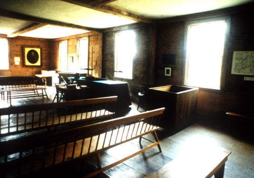 Pownalboro Courthouse photographs Courtroom. Choose 'View Text' (at top) for faster download.