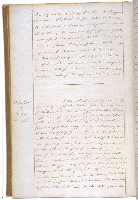 Walker v. Foster June 6, 1788 Page 219 (back). Choose 'View Text' (at top) for faster download.