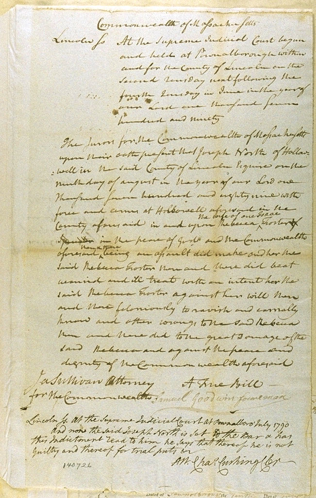 Foster v. North The Indictment. Choose 'View Text' (at top) for faster download.