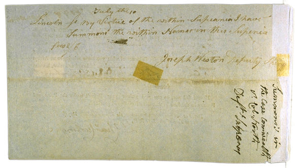 Foster v. North Summons of Witnesses (back). Choose 'View Text' (at top) for faster download.