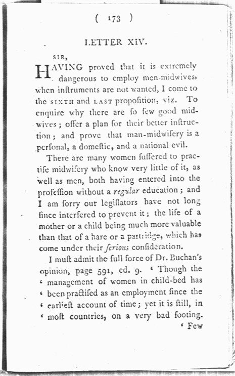Man-Midwifery Dissected; or, the Obstetric Family Instructor Page 173. Choose 'View Text' (at top) for faster download.