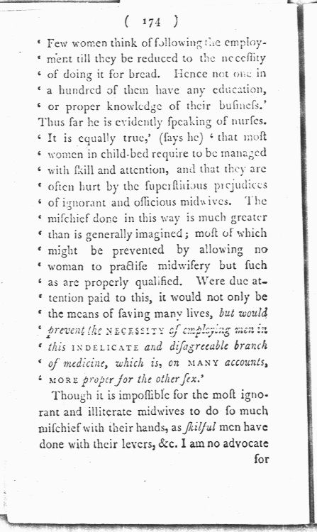 Man-Midwifery Dissected; or, the Obstetric Family Instructor Page 174. Choose 'View Text' (at top) for faster download.