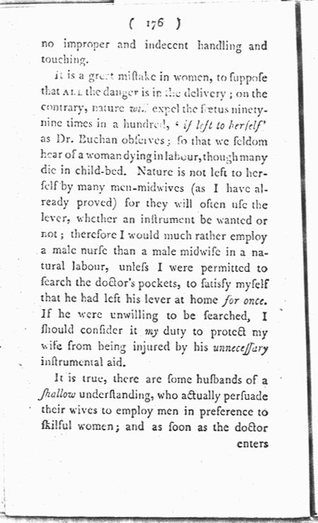 Man-Midwifery Dissected; or, the Obstetric Family Instructor Page 176. Choose 'View Text' (at top) for faster download.