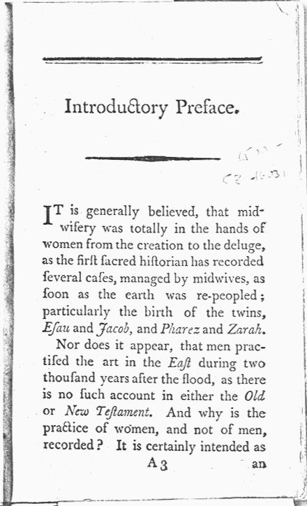 Man-Midwifery Dissected; or, the Obstetric Family Instructor Preface page v. Choose 'View Text' (at top) for faster download.
