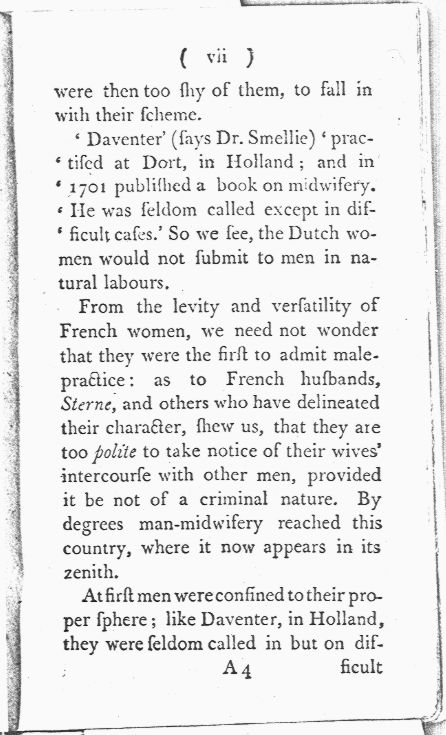 Man-Midwifery Dissected; or, the Obstetric Family Instructor Preface page vii. Choose 'View Text' (at top) for faster download.