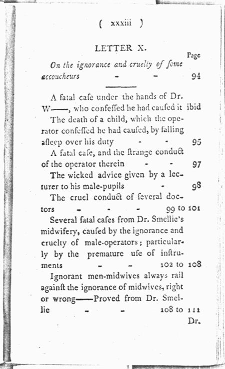 Man-Midwifery Dissected; or, the Obstetric Family Instructor Contents page xxxiii. Choose 'View Text' (at top) for faster download.