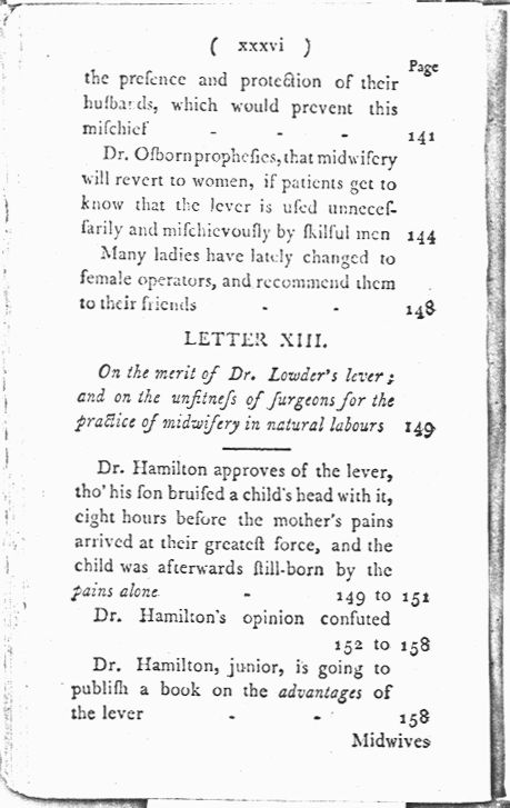 Man-Midwifery Dissected; or, the Obstetric Family Instructor Contents page xxxvi. Choose 'View Text' (at top) for faster download.