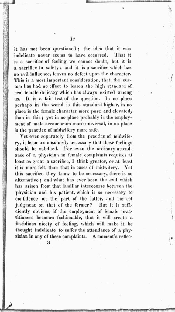 Remarks on the Employment of Females as Practitioners in Midwifery. By a Physician. Page 17. Choose 'View Text' (at top) for faster download.
