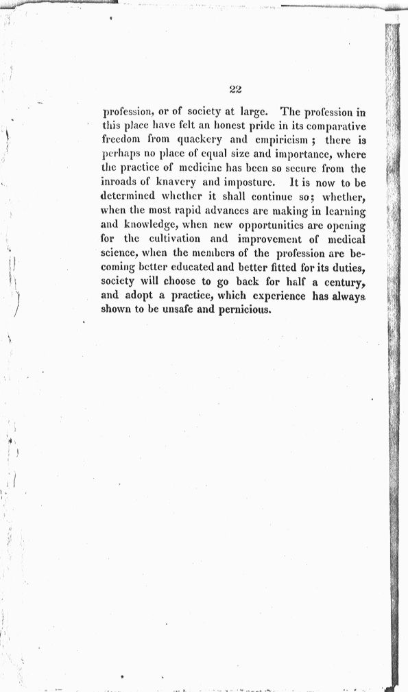 Remarks on the Employment of Females as Practitioners in Midwifery. By a Physician. Page 22. Choose 'View Text' (at top) for faster download.
