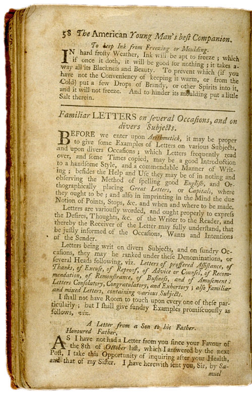 The Instructor, or American Young Man's Best Companion Containing Spelling, Reading, Writing, and Arithmetick Page 58. Choose 'View Text' (at top) for faster download.