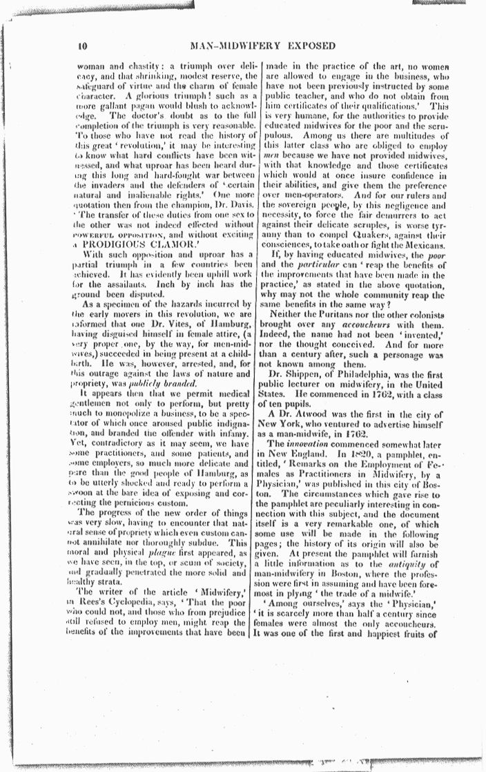 Man-Midwifery Exposed and Corrected Page 10. Choose 'View Text' (at top) for faster download.