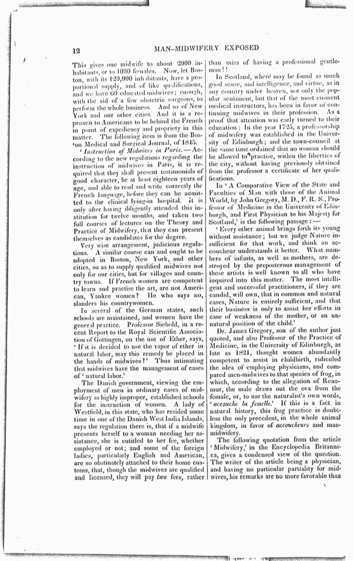 Man-Midwifery Exposed and Corrected Page 12. Choose 'View Text' (at top) for faster download.