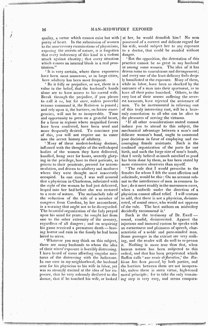 Man-Midwifery Exposed and Corrected Page 16. Choose 'View Text' (at top) for faster download.
