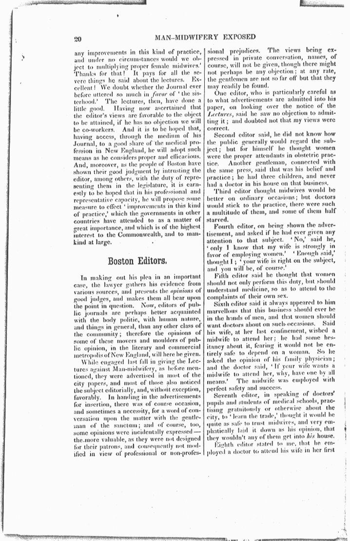 Man-Midwifery Exposed and Corrected Page 20. Choose 'View Text' (at top) for faster download.