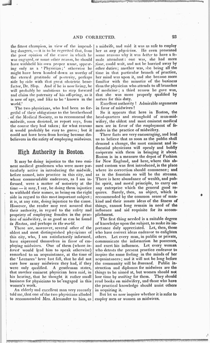 Man-Midwifery Exposed and Corrected Page 23. Choose 'View Text' (at top) for faster download.
