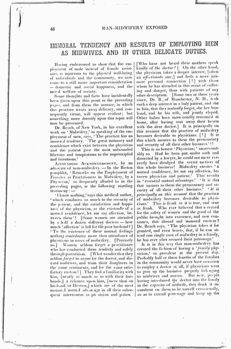 Man-Midwifery Exposed and Corrected Page 46. Choose 'View Text' (at top) for faster download.