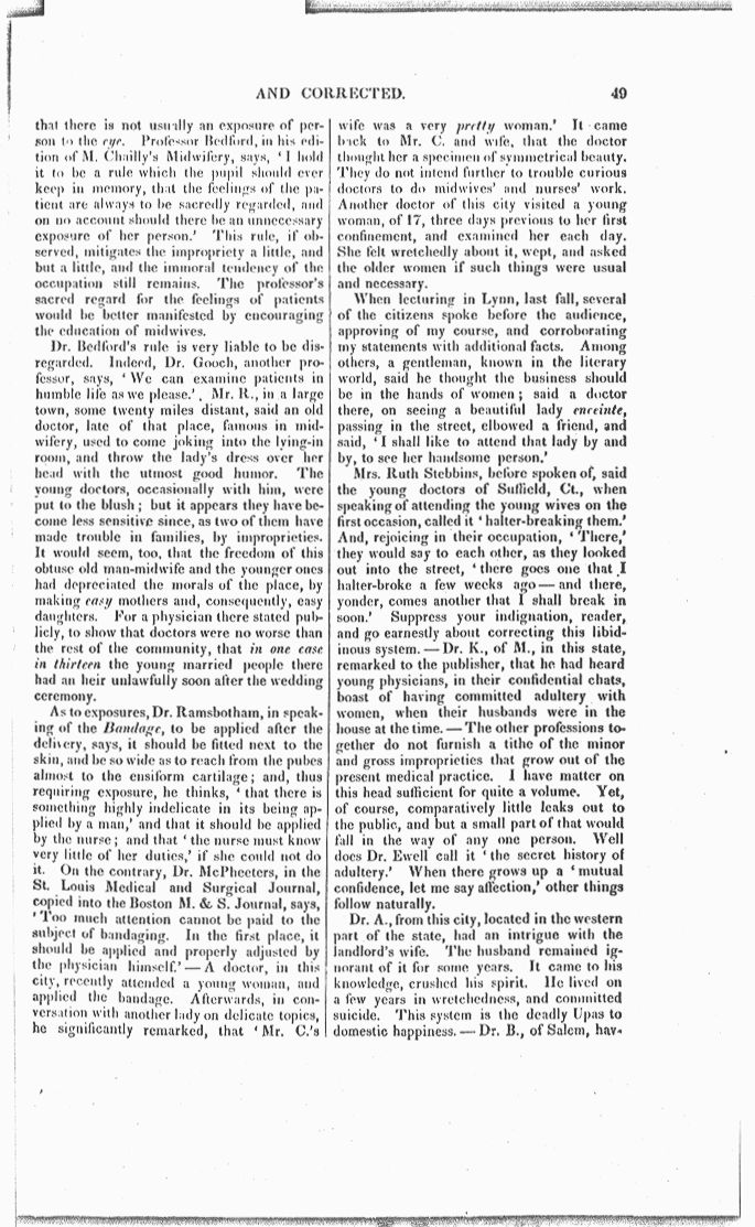 Man-Midwifery Exposed and Corrected Page 49. Choose 'View Text' (at top) for faster download.