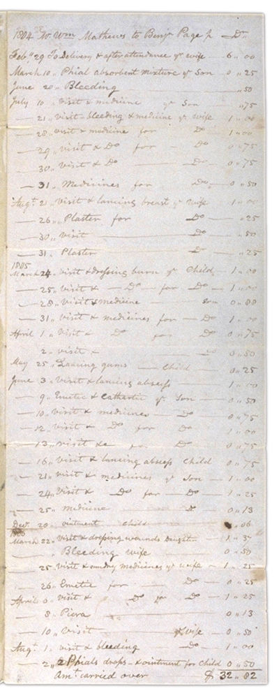 Benjamin Page account of transactions with William Mathews Page 1. Choose 'View Text' (at top) for faster download.