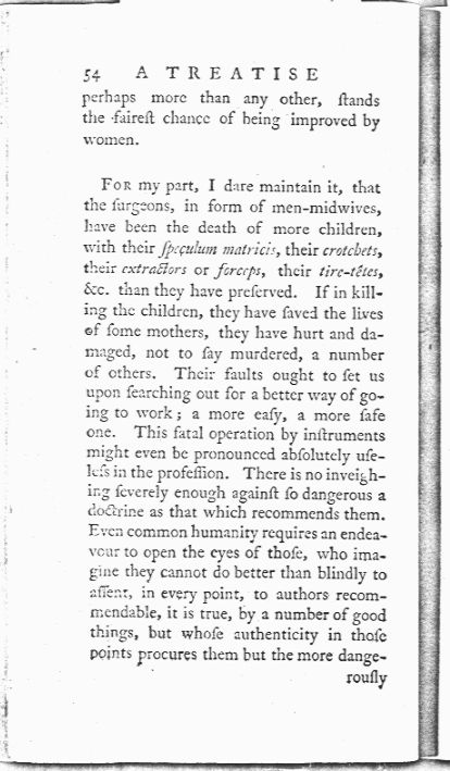 A Treatise on the Art of Midwifery, Setting Forth Various Abuses Therein, Especially as to the Practice with Instruments Page 54. Choose 'View Text' (at top) for faster download.