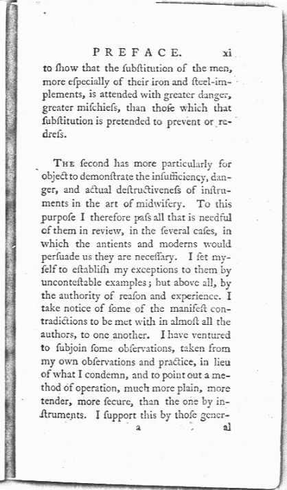 A Treatise on the Art of Midwifery, Setting Forth Various Abuses Therein, Especially as to the Practice with Instruments Preface page xi. Choose 'View Text' (at top) for faster download.