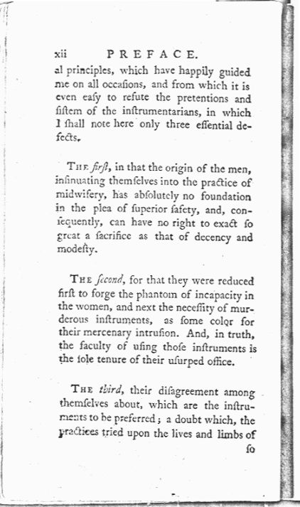 A Treatise on the Art of Midwifery, Setting Forth Various Abuses Therein, Especially as to the Practice with Instruments Preface page xii. Choose 'View Text' (at top) for faster download.