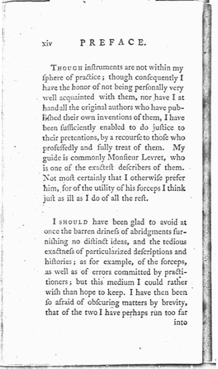 A Treatise on the Art of Midwifery, Setting Forth Various Abuses Therein, Especially as to the Practice with Instruments Preface page xiv. Choose 'View Text' (at top) for faster download.