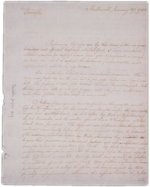 Letter to George Thatcher in Boston Page 1. Choose 'View Text' (at top) for faster download.
