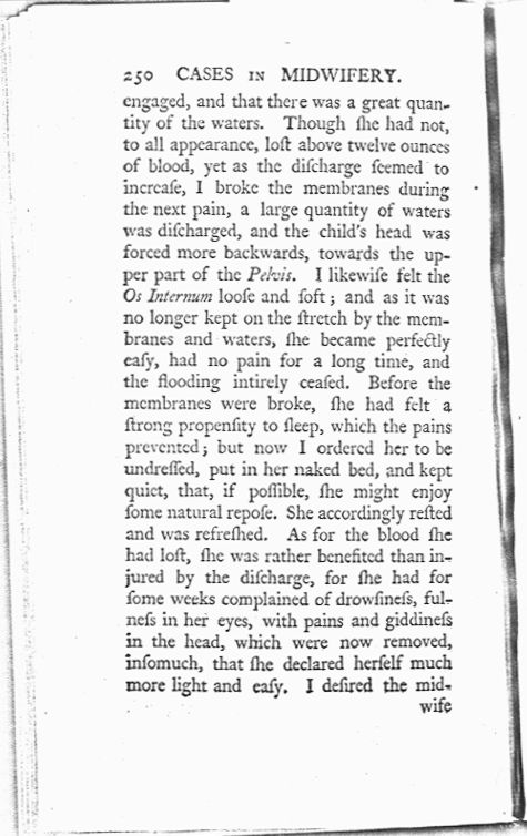 A Collection of Cases and Observations in Midwifery (Volume Two) Page 250. Choose 'View Text' (at top) for faster download.