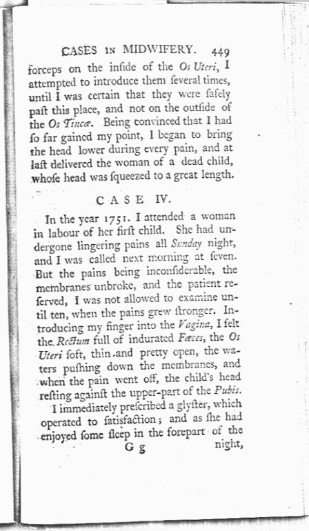 A Collection of Cases and Observations in Midwifery (Volume Two) Page 449. Choose 'View Text' (at top) for faster download.