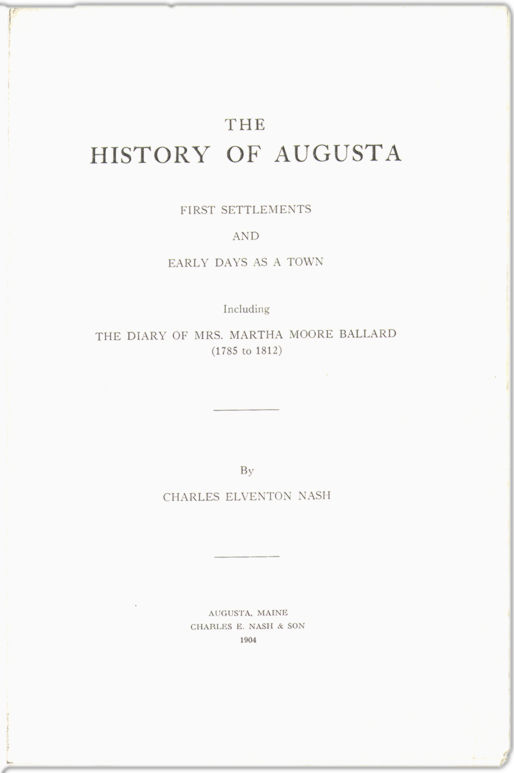 The History of Augusta Title page. Choose 'View Text' (at top) for faster download.