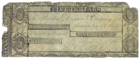 Hallowell Bank Check Bank Note. Choose 'View Text' (at top) for faster download.