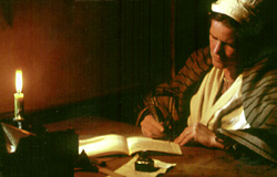 film still of movie martha writing in her diary