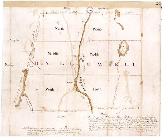 Map of Hallowell. Please use Grid version for Alt Text Tags in Image Map.