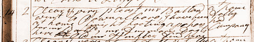 Diary entry for Apr. 14, 1794. View Text (link at top) to see text version.